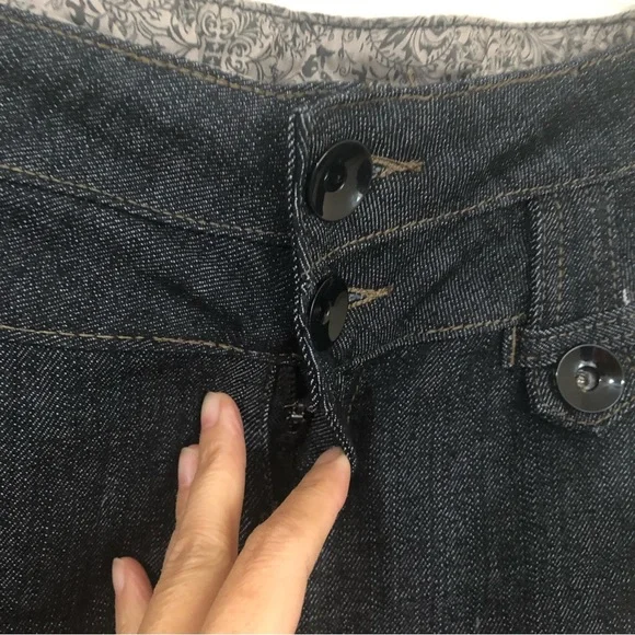 BOOM BOOM Jeans Womens Juniors 7 Low Rise Jeans Dark Wash Buttons NWOT - Picture 5 of 14